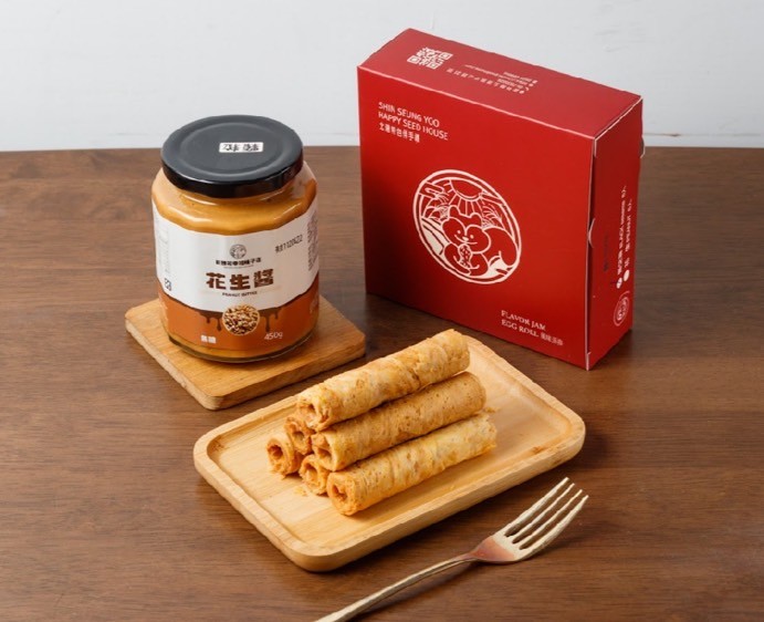 新勝裕超濃花生醬蛋捲+黑芝麻醬蛋捲+可可榛果蛋捲+肉鬆蛋捲 6