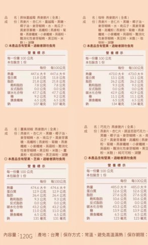 高纖燕麥脆片 /原蔓/咖啡/薑黃胡椒/巧克力 7